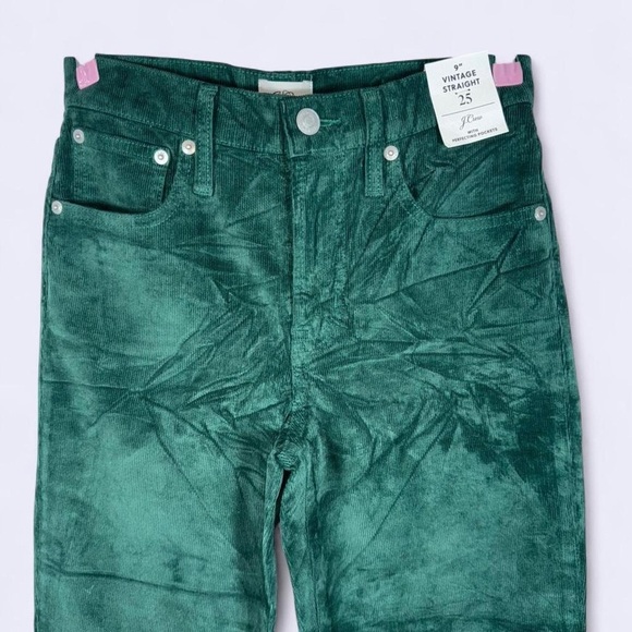 J. Crew Women's Dark Green Straight Leg Pants - Picture 2 of 8